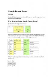 English Worksheet: simple future