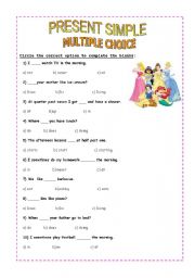 English Worksheet: PRESENT SIMPLE