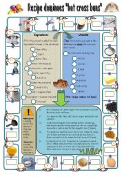 English Worksheet: hot cross buns dominoes