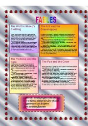English Worksheet: FABLES