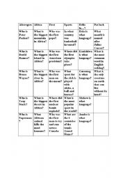 English Worksheet: jeopardy game show overhead