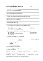 English worksheet: Questionnaire