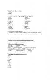 English Worksheet: grammar worksheet:present continuous,past simple,prepositions