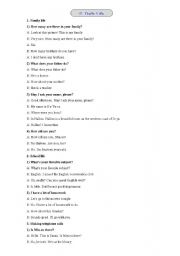 English Worksheet: conversation of daily life