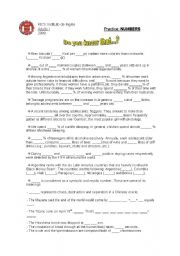 English worksheet: Numbers and figures