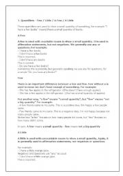 English worksheet: few & afew