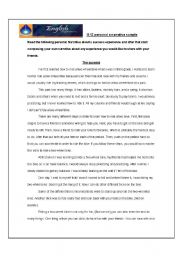 English Worksheet: narrative