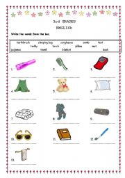 English Worksheet: camping