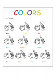 English Worksheet: Colors