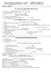 English Worksheet: shoul-must-have to