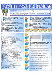 QUANTIFIERS: TOO / ENOUGH  (4 - 6)