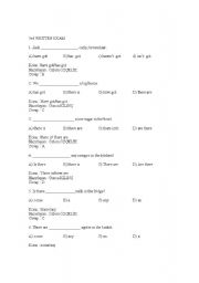 English Worksheet: exam