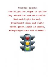 English Worksheet: traffic lights