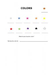 English Worksheet: COLORS 