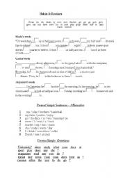 English worksheet: habits