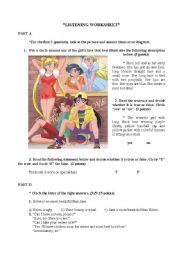 English Worksheet: listening worksheet