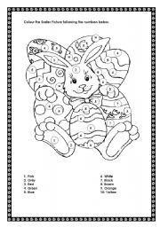 Colour the Easter picture following the numbers