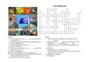 Crosswords on AUSTRALIA (Version 3/3) with ANSWER KEYS
