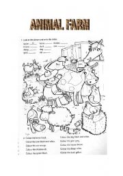 English Worksheet: animal farm