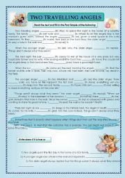 reading comprehension- two travelling angels - Past Simple