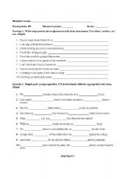 English Worksheet: either/neither/so/too and past continuous quiz