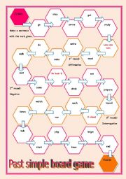 English Worksheet: Past simple (conversation) Board Game