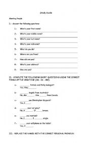 English worksheet: Study guide