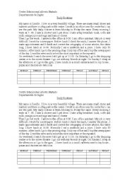 English Worksheet: Daily Routines 