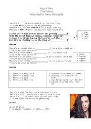 English Worksheet: Alanis Morissette King of Pain