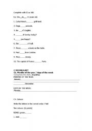 English Worksheet: Presente simple-verbo to be