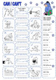 English Worksheet: CAN / CANT (4)