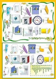 THINGS IN THE KITCHEN PICTIONARY - ESL worksheet by Katiana