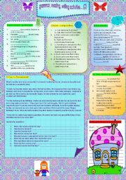 English Worksheet: GRAMMAR, READING, WRITING (2)