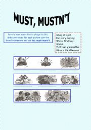 English worksheet: MUST/MUSTNT