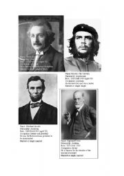 English Worksheet: Famous people from the past 2