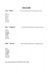 English Worksheet: Verbs english italian