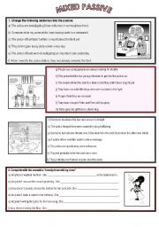 English Worksheet: Mixed Passive