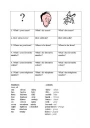 English Worksheet: Basic questions