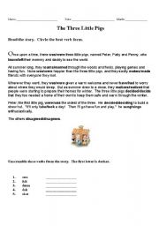 English worksheet: The Three Little Pigs