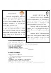 English Worksheet: reading