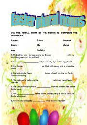 English worksheet: Plural nouns Easter