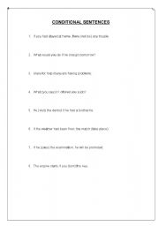 English worksheet: Conditionals