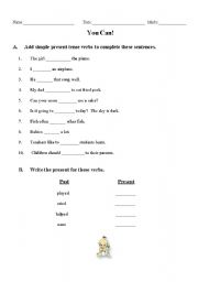 English worksheet: Simple Present practice