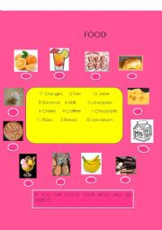 English Worksheet: FOOD