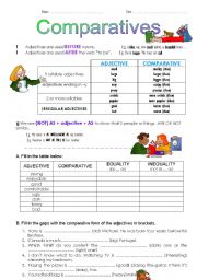 English Worksheet: Comparatives