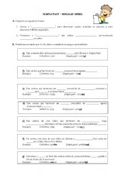 English worksheet: Spelling rules of regular verbs