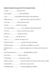 English Worksheet: Gerund&Infinitive