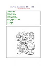 English worksheet:                         EASTER