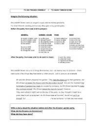 English worksheet: to have something done