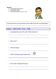 English Worksheet: Mr Bean is going to the dentists
